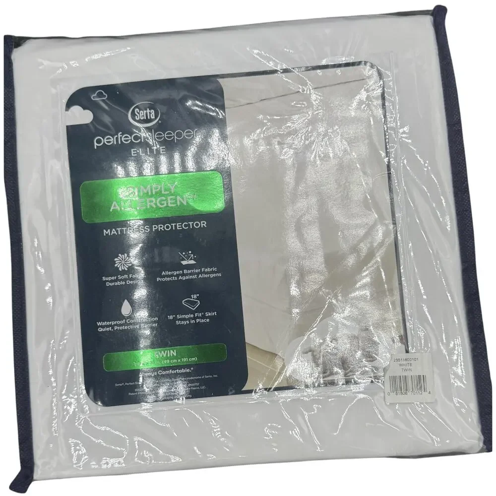 Serta Perfect Sleeper Elite Twin Mattress Protector Waterproof simply Allergen